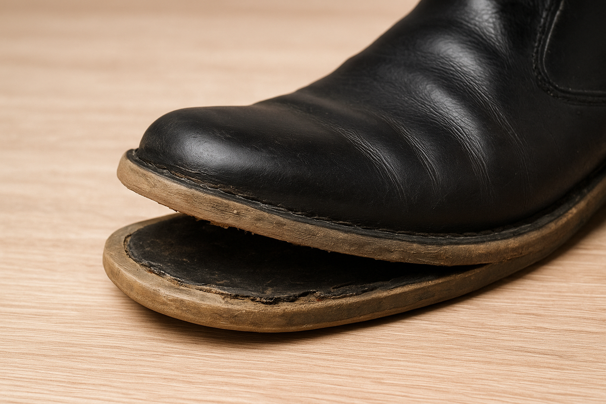 sol rusak karena sepatu jarang dipakai